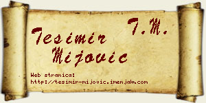Tešimir Mijović vizit kartica